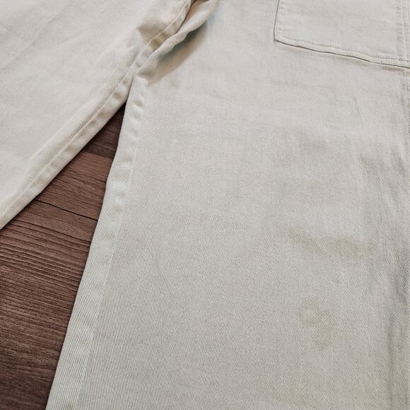 BP Women's High Waist Paperbag Ankle Twill Pants Light Lime Size 28 - Picture 12 of 12